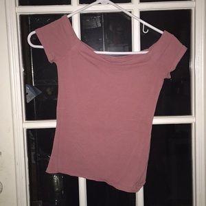 Off-The-Shoulders Pink Top